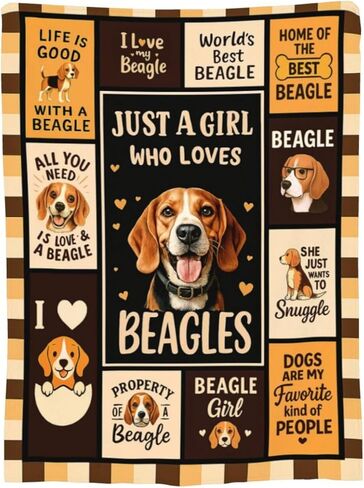 Beagle Blanket Super Soft Warm Fluffy Fleece Flannel Dog Animal Throw Blanket Cozy Fuzzy Plush Stuff Bedding Blankets Gifts for Women Kids Boys Girls Adults 50"X40" in Saudi Arabia