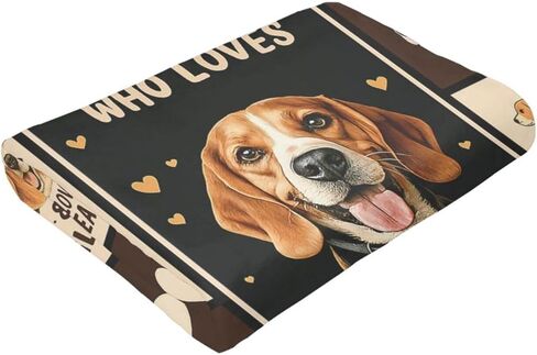 Beagle Blanket Super Soft Warm Fluffy Fleece Flannel Dog Animal Throw Blanket Cozy Fuzzy Plush Stuff Bedding Blankets Gifts for Women Kids Boys Girls Adults 50"X40" in Saudi Arabia
