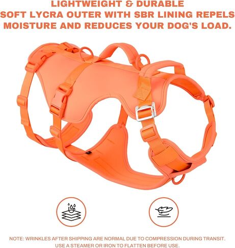 حزام مقاوم للهروب للكلاب، حزام خفيف الوزن لكامل الجسم للمشي والجري والتدريب والمشي لمسافات طويلة، حزام كلب وردي قابل للتعديل بدون سحب مع مقبض رفع و3 مشبك للمقود للكلاب المتوسطة والكبيرة، وردي in Kuwait