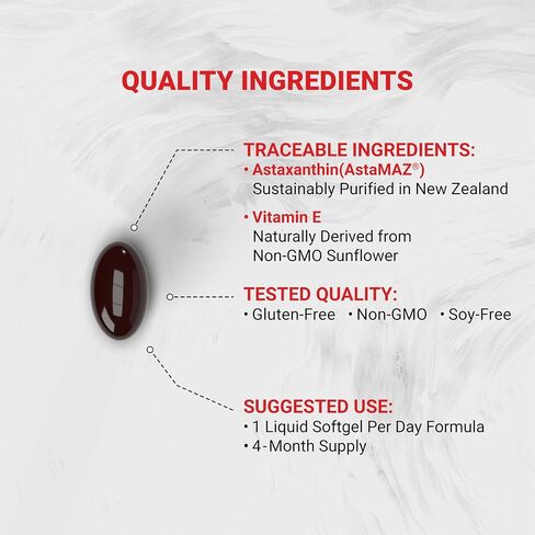 Naturalis New Zealand Astaxanthin | from Sustaibaly Grown Microalgae | Non-GMO, Soy & Gluten Free | 300 Mini-Softgels in Saudi Arabia