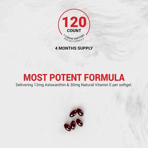 Naturalis New Zealand Astaxanthin | from Sustaibaly Grown Microalgae | Non-GMO, Soy & Gluten Free | 300 Mini-Softgels in Saudi Arabia