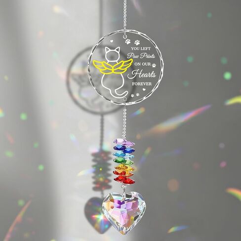 هدايا تذكارية للقطط لفقدان قطة Suncatcher نافذة كريستالية معلقة هدايا تذكارية للحيوانات الأليفة in Saudi Arabia