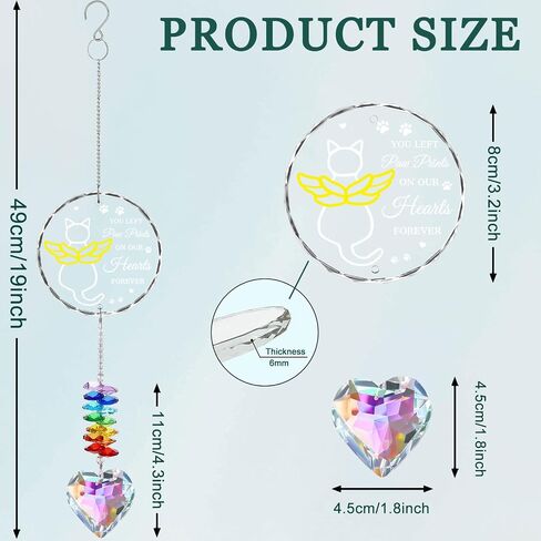 هدايا تذكارية للقطط لفقدان قطة Suncatcher نافذة كريستالية معلقة هدايا تذكارية للحيوانات الأليفة in Saudi Arabia