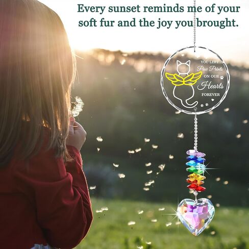 هدايا تذكارية للقطط لفقدان قطة Suncatcher نافذة كريستالية معلقة هدايا تذكارية للحيوانات الأليفة in Saudi Arabia