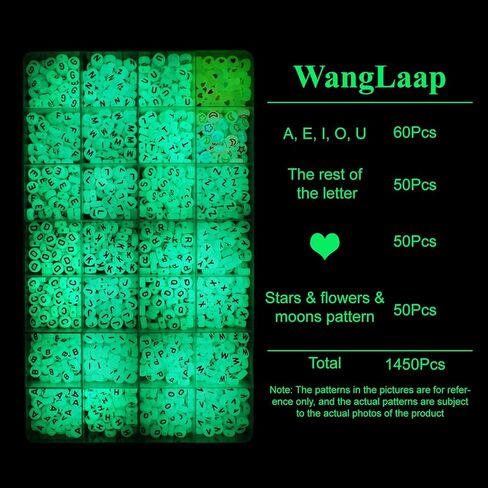 1450 قطعة من خرز الحروف WangLaap، مجموعة خرز حروف مستديرة من الأكريليك مقاس 4 × 7 مم، خرز الحروف الأبجدية من الألف إلى الياء والخرز النجمي الأسود على شكل قلب أحمر للأساور والقلائد صناعة المجوهرات بنفسك (أبيض) in Kuwait