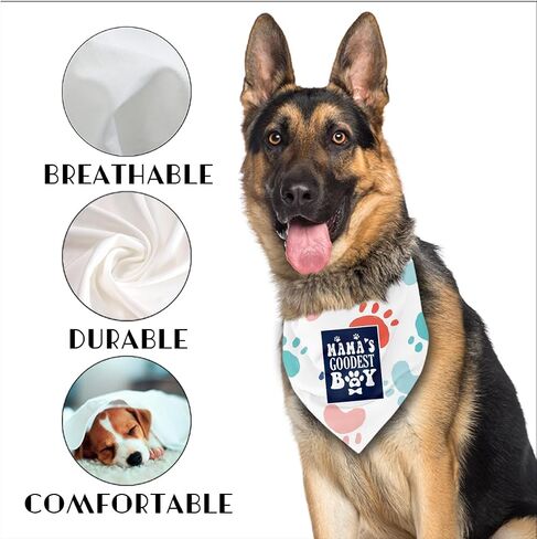 Red Dog Bandana, Comfortable Dog Bandana for Small Medium Large Dogs, Fabric Dogs Scarf for Doggies Cats Puppy, Funny Pet Gifts, I am Friendly Please Pet Me Scarf in Saudi Arabia