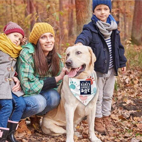 Red Dog Bandana, Comfortable Dog Bandana for Small Medium Large Dogs, Fabric Dogs Scarf for Doggies Cats Puppy, Funny Pet Gifts, I am Friendly Please Pet Me Scarf in Saudi Arabia