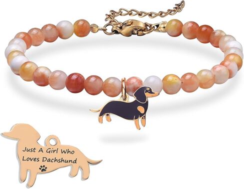 Melix Home Dog Lover Bracelet, Pet Memorial Jewelry Gift Animal Bead Bracelet for Women, Dog Mom Gift, Puppy Accessory in Saudi Arabia