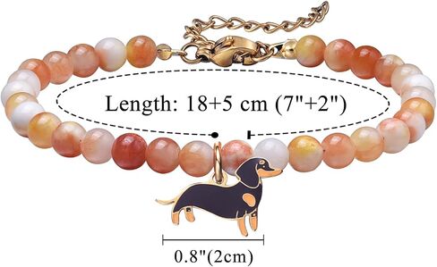 Melix Home Dog Lover Bracelet, Pet Memorial Jewelry Gift Animal Bead Bracelet for Women, Dog Mom Gift, Puppy Accessory in Saudi Arabia