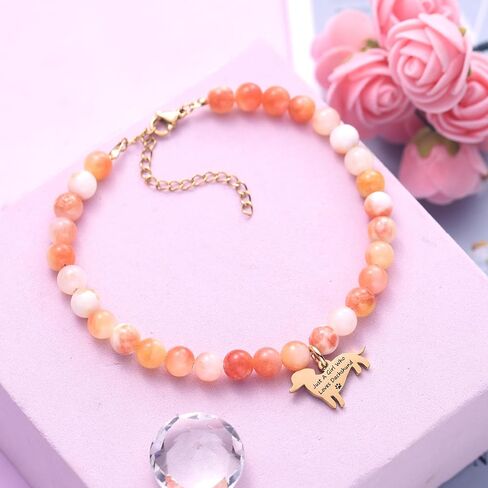 Melix Home Dog Lover Bracelet, Pet Memorial Jewelry Gift Animal Bead Bracelet for Women, Dog Mom Gift, Puppy Accessory in Saudi Arabia