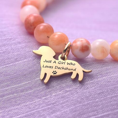 Melix Home Dog Lover Bracelet, Pet Memorial Jewelry Gift Animal Bead Bracelet for Women, Dog Mom Gift, Puppy Accessory in Saudi Arabia