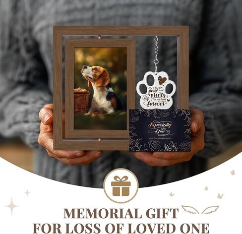 pet memorial picture frame gifts for loss of dog cat, sympathy remembrance bereavement condolence gift for dog cat pet passing away, personalized wooden picture frames 4x6 in Saudi Arabia