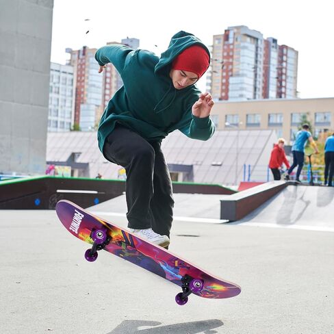 Barbie Skateboard with Printed Graphic Grip Tape - Great for Kids and Teens, Cruiser Skateboard with ABEC 5 Bearings, Durable Deck, Smooth Wheels in Saudi Arabia