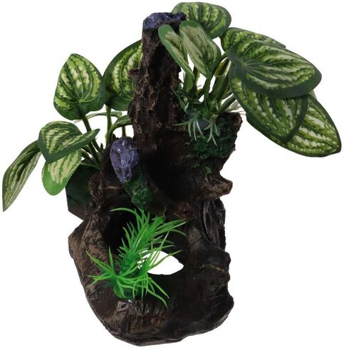 Fish Tank Cave Decorations Aquarium Resin Hollow Hideout House Ornaments Climbing and Hide Betta Leaf Pad for Small Fish Hideaway in Saudi Arabia