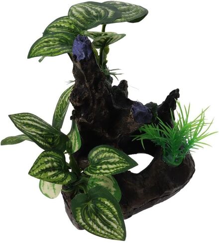 Fish Tank Cave Decorations Aquarium Resin Hollow Hideout House Ornaments Climbing and Hide Betta Leaf Pad for Small Fish Hideaway in Saudi Arabia