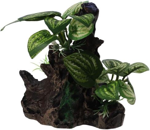 Fish Tank Cave Decorations Aquarium Resin Hollow Hideout House Ornaments Climbing and Hide Betta Leaf Pad for Small Fish Hideaway in Saudi Arabia