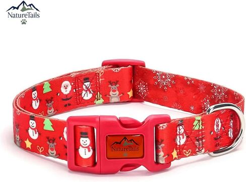 Christmas Dog Collar and Leash Set - Premium Adjustable Dog Collar for Small Medium Large and Extra Large Dogs (Medium) in Saudi Arabia
