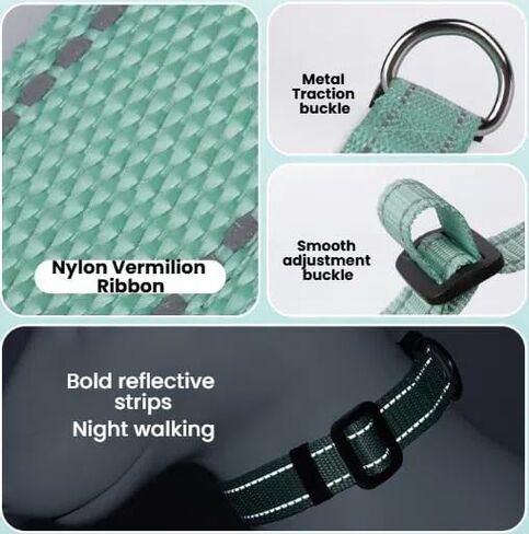 Reflective Adjustable Safety Nylon Dog Collar with Buckle for Medium Dogs,Purple M in Saudi Arabia