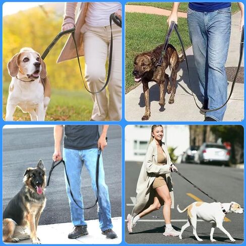 Dog Training Leash, Double Handle Dog Leash 6ft Long,Padded 2 Handle Reflective Training Leash for Small Medium Large Dogs in Saudi Arabia