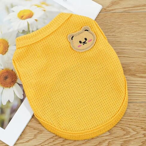 Pet Vest 1-Pack (Mustard Yellow) - Adjustable Dog Harness for 5lb Small Breeds in Saudi Arabia