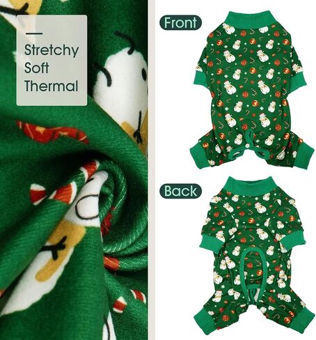 Kuoser Dog Winter Christmas Four-Legged Pajamas for Extra Large Dogs | Ease Giant Pup Chill, Xmas Season Use, Durable & Cozy, Owner Relieved (Green XXXL) in Saudi Arabia
