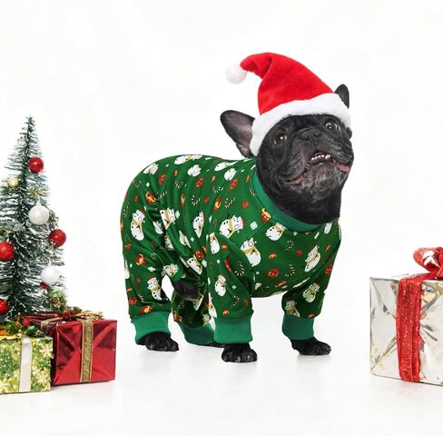Kuoser Dog Winter Christmas Four-Legged Pajamas for Extra Large Dogs | Ease Giant Pup Chill, Xmas Season Use, Durable & Cozy, Owner Relieved (Green XXXL) in Saudi Arabia