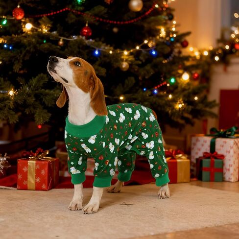Kuoser Dog Winter Christmas Four-Legged Pajamas for Extra Large Dogs | Ease Giant Pup Chill, Xmas Season Use, Durable & Cozy, Owner Relieved (Green XXXL) in Saudi Arabia