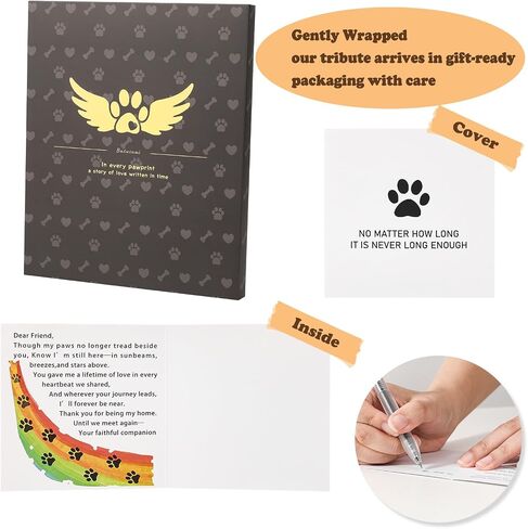 Dog Picture Frame Memorial Gifts, 5x7 Photo Frame for Pet Passing Away Gift, Glass Panel, Loss of Cat, Sympathy, Remembrance, Memory, Paw Print Gift Packaging, Keepsake Card in Saudi Arabia