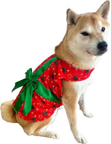 ComfyCamper Dog Gift Christmas Costume - Xmas Present Santa Claus Elf Holiday Outfit Clothes Shirt Accessories, XL in Saudi Arabia