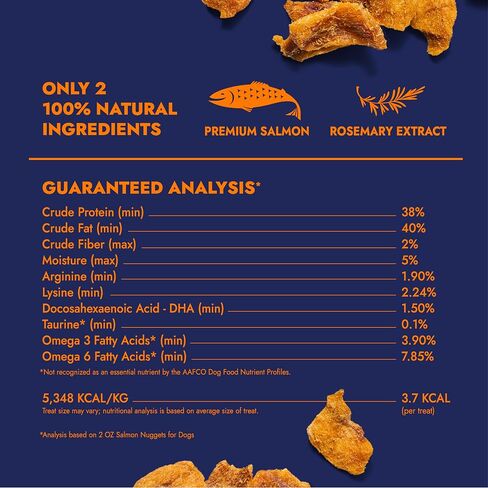Finfare Freeze Dried Salmon Skin Treats for Dogs, Protein & Omega-3s, Grain Free Salmon Dog Training Treats, Crafted in USA, Bites - 2oz in Saudi Arabia