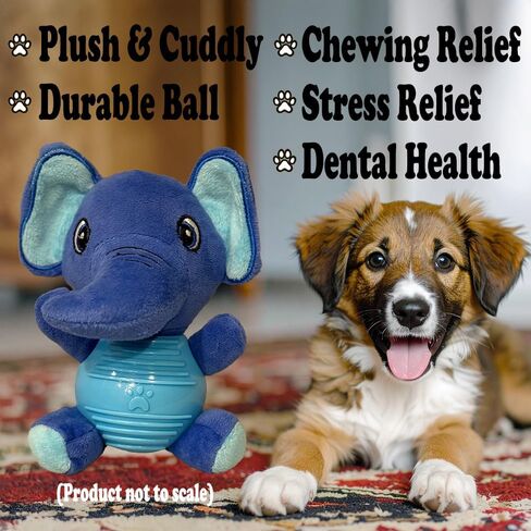 Yellow Duck Squeaky Chew Toy for Dogs, Durable Rubber Squeaky Ball for Enthusiastic Chewers, Dog Chew Toy, Squeaky Plush Dog Toy, Interactive Play Small, Medium, Large Dogs, Yellow Duckling in Saudi Arabia