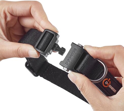 Dogness LED Dog Collar, Light Up Dog Collar for Night Walking, USB Rechargeable Glow in The Dark Dog Collars for Safety Camping (Medium - Black) in Kuwait