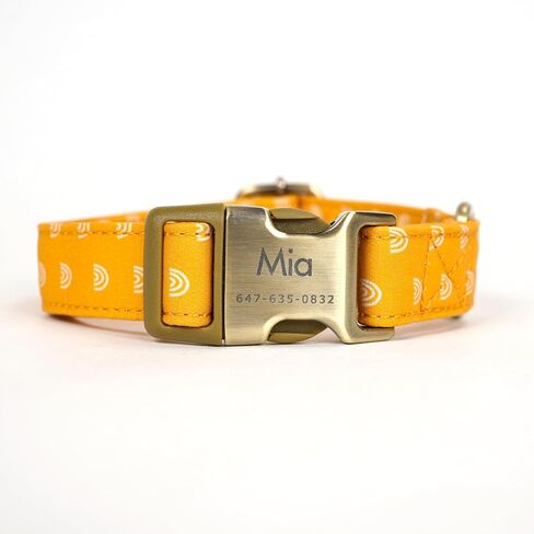Personalized Dog Collar with Name and Phone Number Engraved,Adjustable Custom Puppy Collar,Organic Cotton Pet Collar for Small Medium Large Boy Girl Dogs in Saudi Arabia