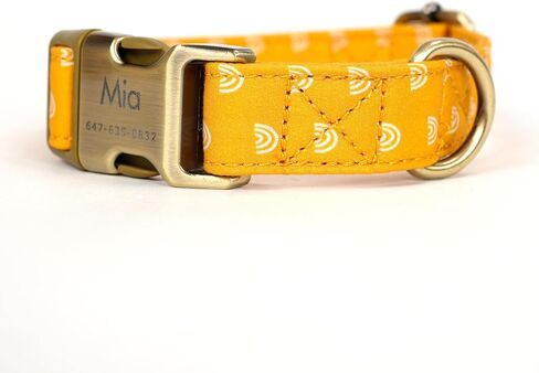 Personalized Dog Collar with Name and Phone Number Engraved,Adjustable Custom Puppy Collar,Organic Cotton Pet Collar for Small Medium Large Boy Girl Dogs in Saudi Arabia