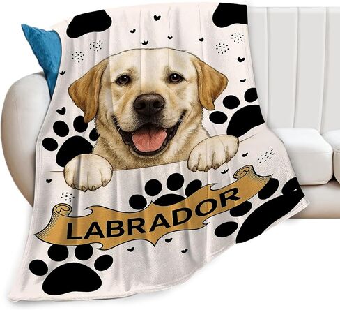Labrador Blanket Cute Labrador Gifts for Women Girls Throw Blanket for Dog Lovers Fleece Fuzzy Soft Flannel Dog Animal Plush Warm Bedding Stuffed for Kids Adults 40 x 50 Inch in Saudi Arabia