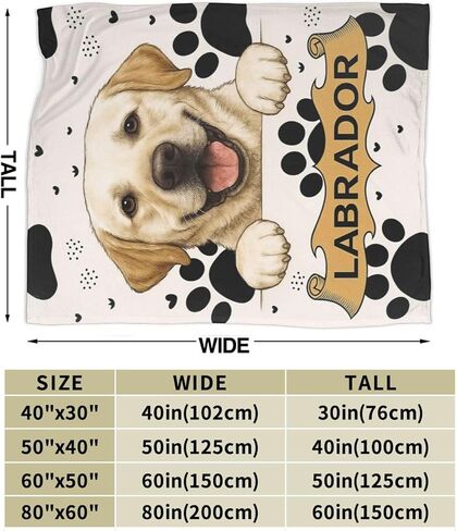 Labrador Blanket Cute Labrador Gifts for Women Girls Throw Blanket for Dog Lovers Fleece Fuzzy Soft Flannel Dog Animal Plush Warm Bedding Stuffed for Kids Adults 40 x 50 Inch in Saudi Arabia