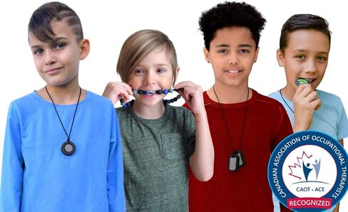 Munchables Dragon Sensory Chew Necklace for Adults or Kids - Chewy Fidget Stim Toy Jewelry for Boys and Girls (Navy/Black) in Saudi Arabia