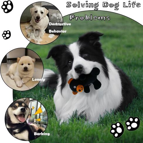 Hide and Seek Dog Toys Squeaky Bear Plush Toy with Crinkle Trunk, Interactive Dog Toy to Keep Them Busy Pet Teeth Clean Chew Toys for Small & Medium Dogs (Tree Trunk Hideout with 4 Bear) in Saudi Arabia