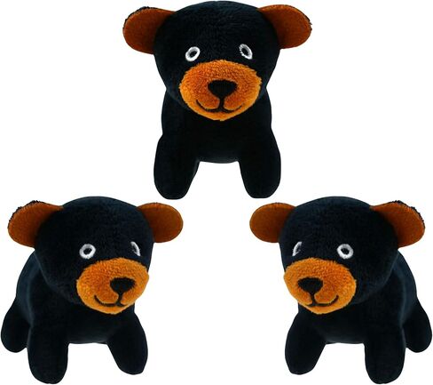 Hide and Seek Dog Toys Squeaky Bear Plush Toy with Crinkle Trunk, Interactive Dog Toy to Keep Them Busy Pet Teeth Clean Chew Toys for Small & Medium Dogs (Tree Trunk Hideout with 4 Bear) in Saudi Arabia