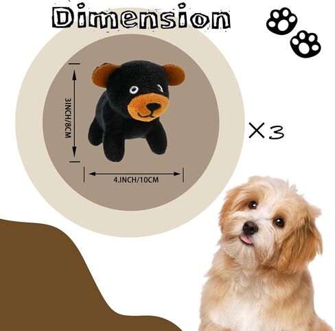 Hide and Seek Dog Toys Squeaky Bear Plush Toy with Crinkle Trunk, Interactive Dog Toy to Keep Them Busy Pet Teeth Clean Chew Toys for Small & Medium Dogs (Tree Trunk Hideout with 4 Bear) in Saudi Arabia