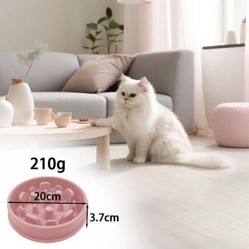 Silicone Slow Feeder Dog Cat Bowl, Interactive Puzzle Toy for Food Training, Pink Color, Prevents Overeating, Keeps Pets Busy, Ideal for Dogs and Cats in Saudi Arabia