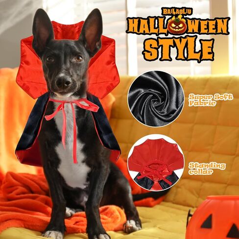 Dog Vampire Costume, 2025 Dog Halloween Costumes, Halloween Vampire Cape Costume for Dogs & Cats, Perfect for Pet Halloween Parties and Themed Events(Large) in Saudi Arabia