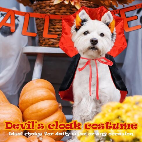 Dog Vampire Costume, 2025 Dog Halloween Costumes, Halloween Vampire Cape Costume for Dogs & Cats, Perfect for Pet Halloween Parties and Themed Events(Large) in Saudi Arabia