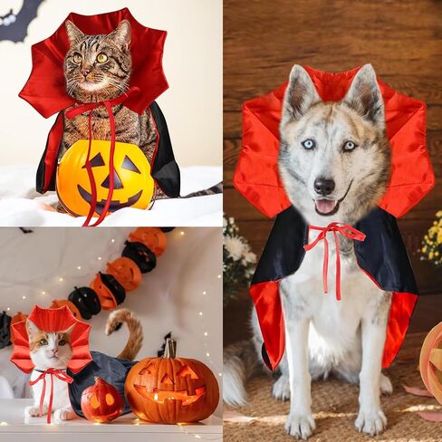 Dog Vampire Costume, 2025 Dog Halloween Costumes, Halloween Vampire Cape Costume for Dogs & Cats, Perfect for Pet Halloween Parties and Themed Events(Large) in Saudi Arabia