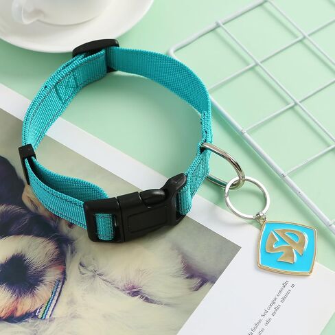 Dog Costume Accessories Metal SD Tag with Nylon Adjustable Collar for Small Medium Large Blue Puppy Funny Pet Cosplay Supplies M in Saudi Arabia