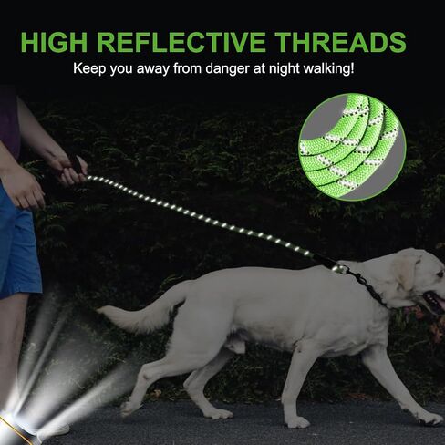 5Ft Dog Leash with Comfortable Padded Handle, Highly Reflective Threads Dog Leash for Small Medium and Large Dogs (5ft-1/2'', Gray) in Saudi Arabia