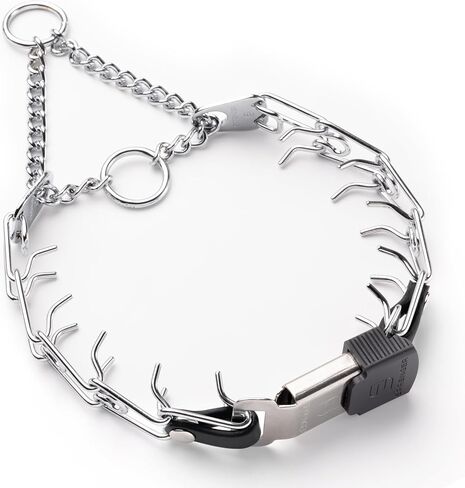 Herm Sprenger Chrome Plated Steel Dog Collar with Quick Release ClicLock Buckle O-Ring Biothane Insert Training Collar Made in Germany (Black, 22in x 3.0mm(Neck Size up to 18-19in)) in Saudi Arabia