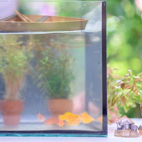Chatelet Decorative Floating Toy Boat for Aquariums | Rowboat for Aquariums | Fish Shrimp or Snail Aquarium Boat Decor | Made in USA (Large) in Saudi Arabia
