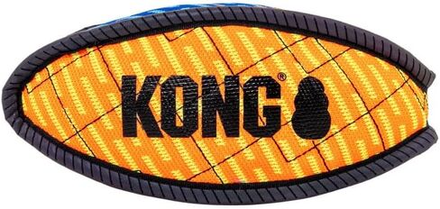لعبة KONG Armor Bone للكلاب - متوسطة - نسيج متين ثلاثي الطبقات مع حواف عاكسة وأصوات زقزقة - ألوان متنوعة - مثالية للمضغ والجلب والشد (كرة القدم، متوسطة) in Kuwait