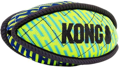 لعبة KONG Armor Bone للكلاب - متوسطة - نسيج متين ثلاثي الطبقات مع حواف عاكسة وأصوات زقزقة - ألوان متنوعة - مثالية للمضغ والجلب والشد (كرة القدم، متوسطة) in Kuwait